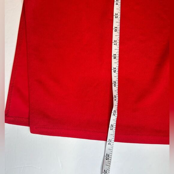 PrettyLittleThing Red Crepe Split Side Bandeau Bodycon Dress. Size 0 - Picture 10 of 12